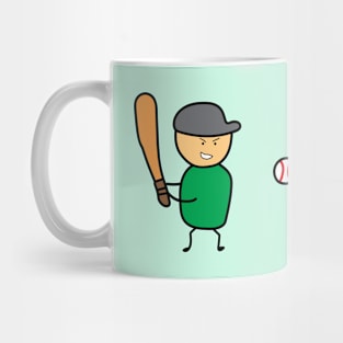 funny cute two childs play baseball Mug